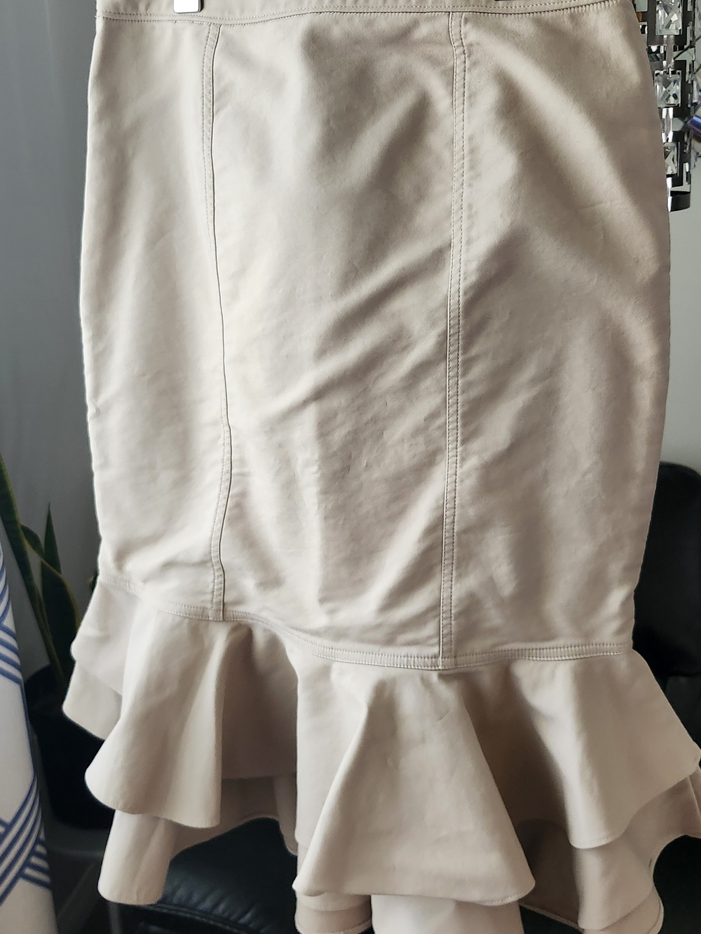 Halogen Beige Ruffle-Hem Skirt - Picture 6 of 7
